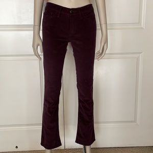 Calvin Klein Deep Purple Fine Wale Corduroy Straight Leg Stretch Jeans